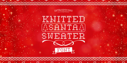 Knitted Santa Sweater Font Poster 1