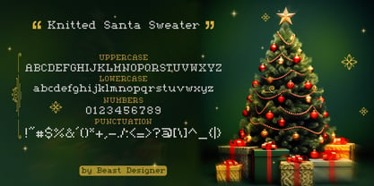 Knitted Santa Sweater Font Poster 4