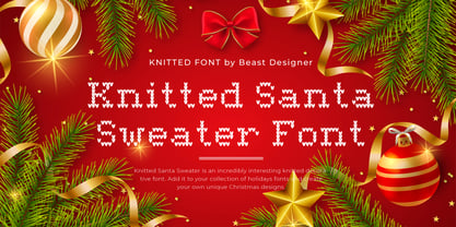 Knitted Santa Sweater Font Poster 3