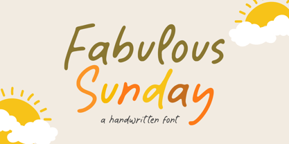 Fabulous Sunday Font Poster 1