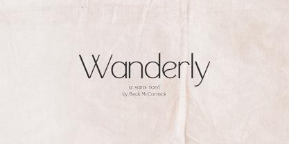 Wanderly Sans Fuente Póster 1