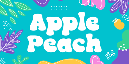 Apple Peach Fuente Póster 1