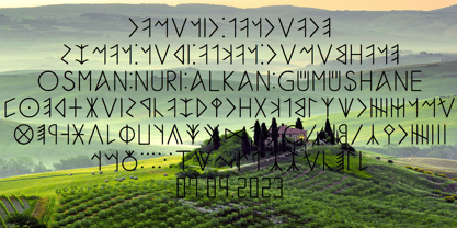 Ongunkan Camunic Script Fuente Póster 3