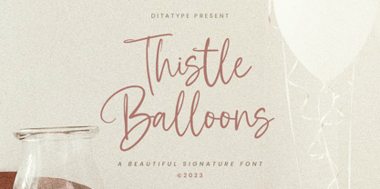 Thistle Balloons Font Poster 1