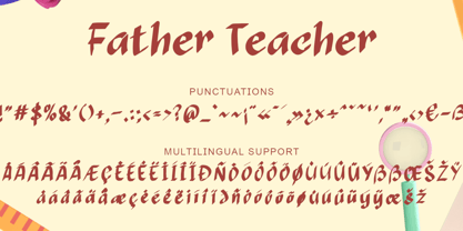 Father Teacher Font Poster 6