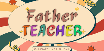 Father Teacher Font Poster 1