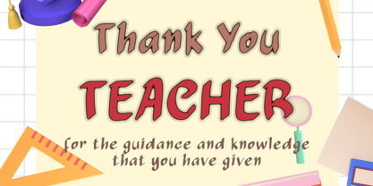 Father Teacher Font Poster 2