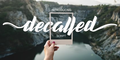 Decalled script Font Poster 1