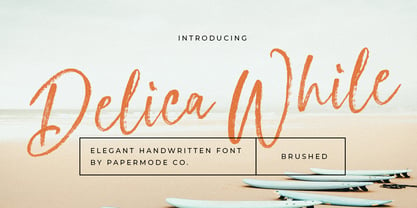 Delica While Font Poster 1