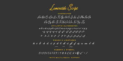 Lemontide Script Font Poster 9