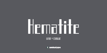 Hematite Font Poster 1
