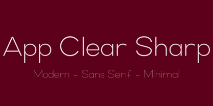 App Clear Sharp Font Poster 1