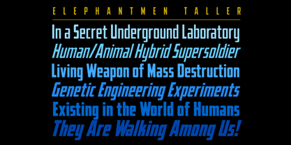 Elephantmen Greater & Taller Font Poster 3