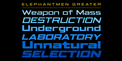 Elephantmen Greater & Taller Font Poster 2