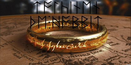 Ongunkan Tolkien English Runic Fuente Póster 10