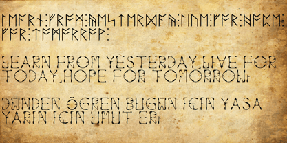 Ongunkan Tolkien English Runic Fuente Póster 5
