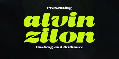 Alvin Zilon Font Poster 1