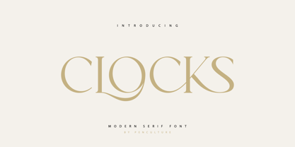 Clocks Font Poster 1