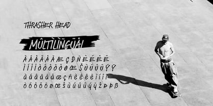 Thrasher Head Font Poster 7