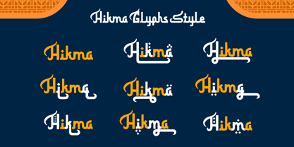 Hikma Glyphs Font Poster 10