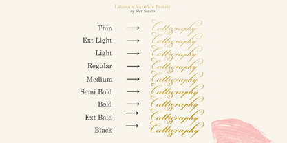 Laurente Script Variable Pro Font Poster 6