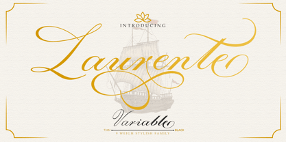 Laurente Script Variable Pro Font Poster 1