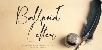 Ballpoint Letter Font Poster 1