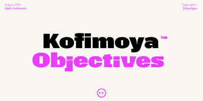 ZT Kofimoya Font Poster 1