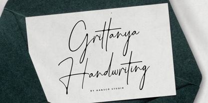 Grittanya Handwriting Font Poster 1