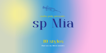 SP Mia Font Poster 1