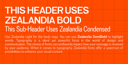 Zealandia Font Poster 2