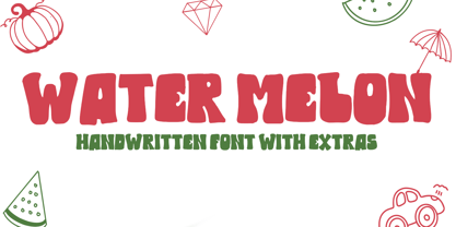 Water Melon Font Poster 1