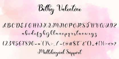 Bethy Valentine Font Poster 5