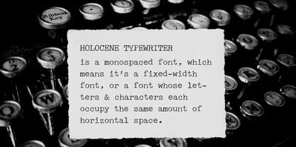 Holocene Typewriter Font Poster 6