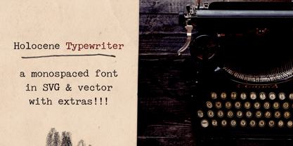 Holocene Typewriter Font Poster 1