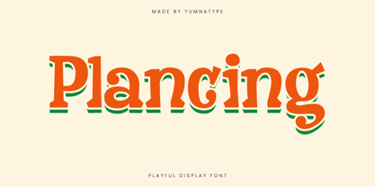 Plancing Font Poster 1