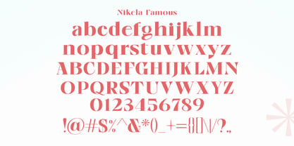 Nikela Famous Font Poster 10