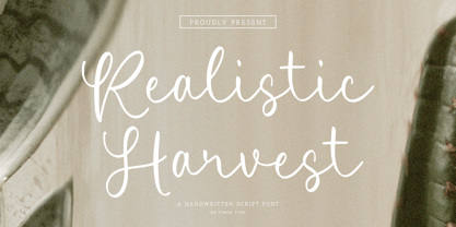 Realistic Harvest Font Poster 1