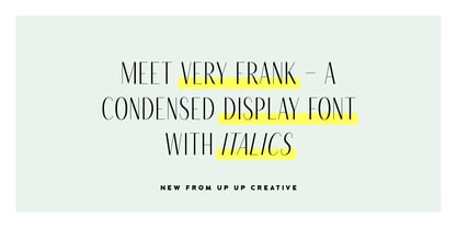 Very Frank Font Poster 1