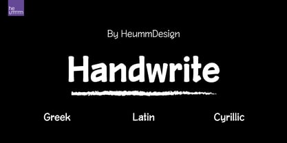 HU Handwrite Font Poster 1