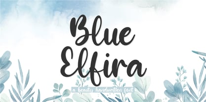 Blue Elfira Font Poster 1