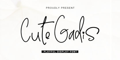 Cute Gadis Font Poster 1