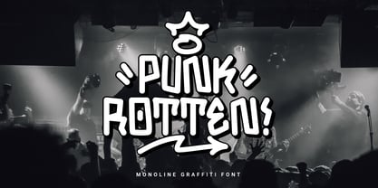 Punk Rotten Font Poster 1