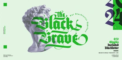 Black Brave Font Poster 1