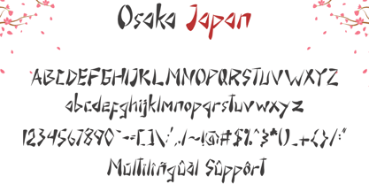 Osaka Japan Font Poster 6