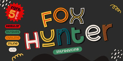 Fox Hunter Strokes Font Poster 1