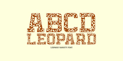 Leopard Varsity Font Poster 5