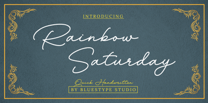 Rainbow Saturday Font Poster 1