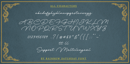 Rainbow Saturday Font Poster 7