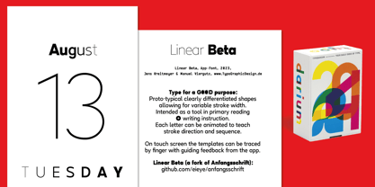 Linear Beta Font Poster 10
